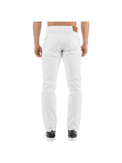 Shop Versace Elvis Jeans In Bianco