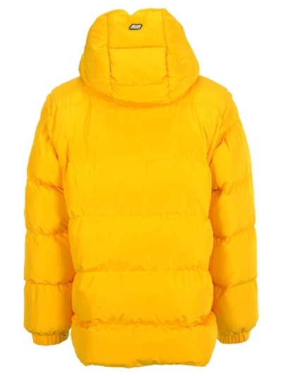 Shop Msgm Down Jacket In Yellow