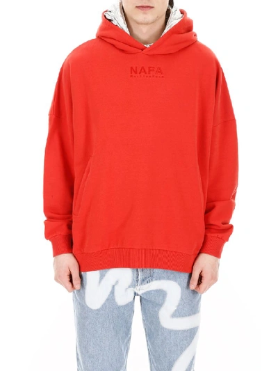 Shop Napa By Martine Rose Hoodie With Detachable Insert In Red (red)