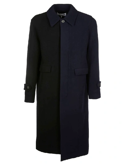 Shop Loewe Single-breasted Coat In Navy Blue