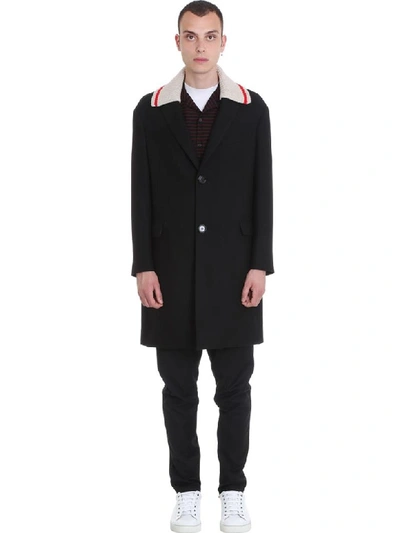 Shop Lanvin Coat In Black Wool