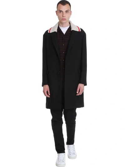 Shop Lanvin Coat In Black Wool