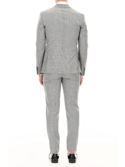 Shop Dsquared2 Micro Check Two-piece Suit In Grey (grey)