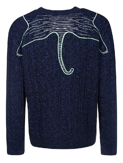 Shop Kenzo Claw Tiger Sweater In Blue