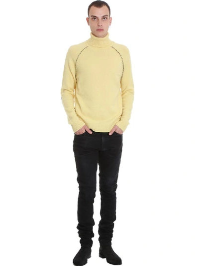 Shop Alanui Knitwear In Yellow Cashmere