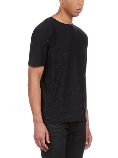 Shop Saint Laurent Short Sleeve T-shirt In Noir/noir Brillant