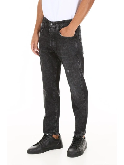 Shop Golden Goose Cropped Jeans In Grey Wash Vintage (grey)