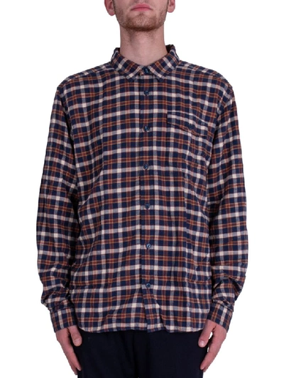 Shop Patagonia Long-sleeved Lightweight Fjord Flannel Shirt In Blu/marrone