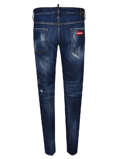 Shop Dsquared2 Ripped Jeans In Blue