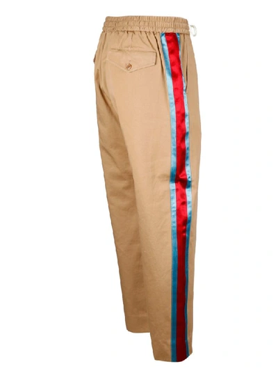 Shop Gucci Trousers In Brown