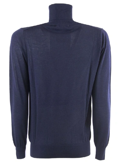 Shop Kangra Blue Merino Wool Sweater