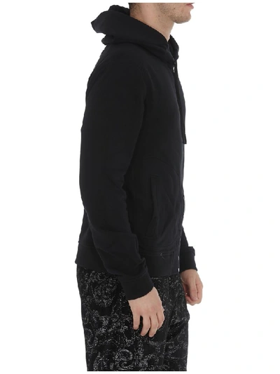 Shop Versace Back Logo Hoodie In Black