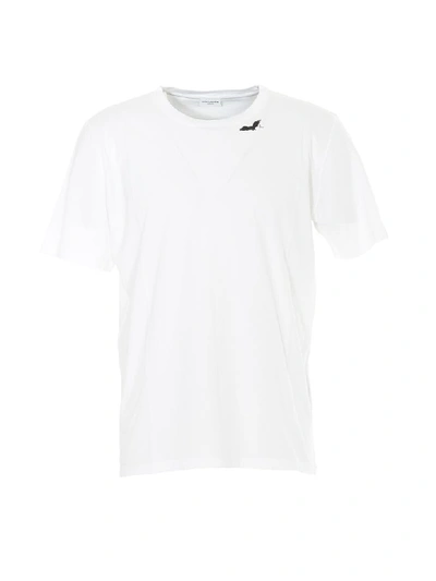 Shop Saint Laurent Bat Logo Tshirt In White