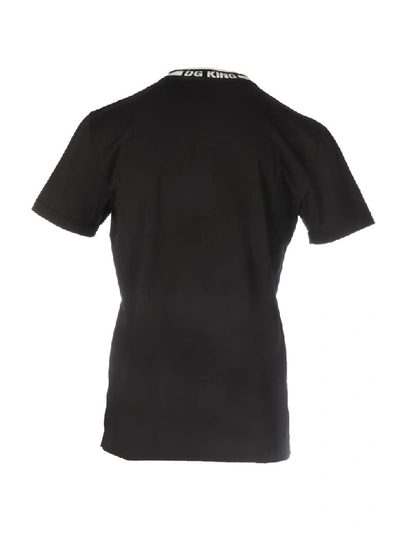 Shop Dolce & Gabbana Stars Logo Tshirt In Db Bianco Nero