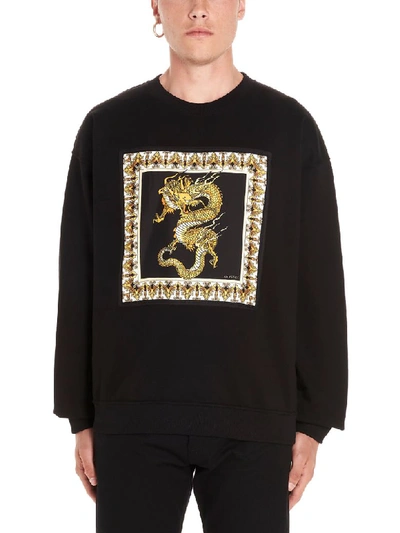 Shop Versace Dragon Sweatshirt In Black