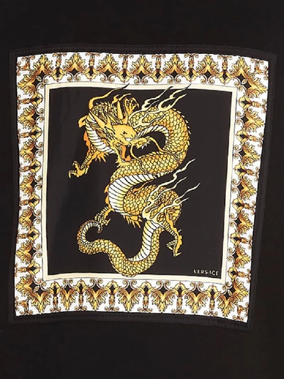 Shop Versace Dragon Sweatshirt In Black