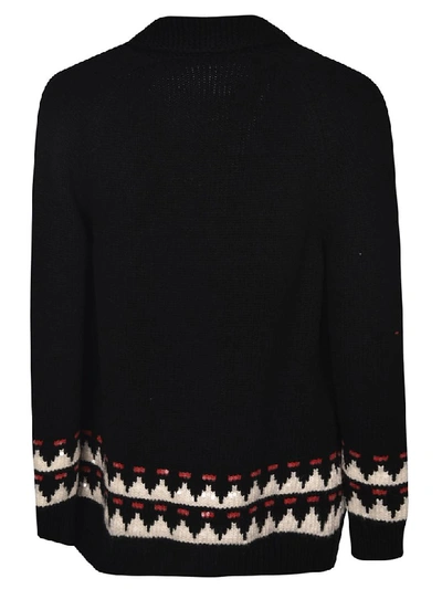 Shop Saint Laurent Knitted Cardigan In Black