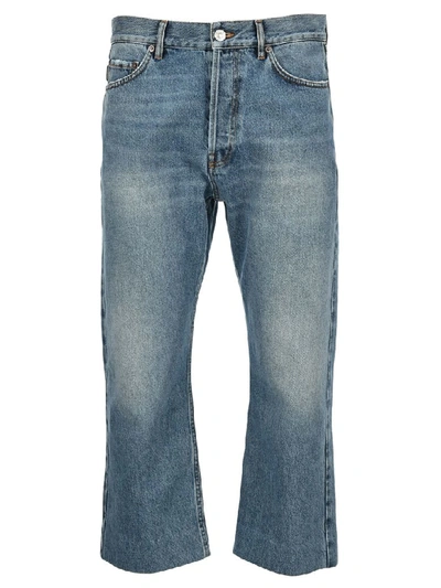 Shop Balenciaga Cropped Jeans In Light Blue