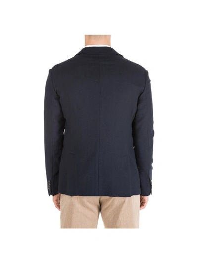 Shop Emporio Armani Tech Blazer In Blu