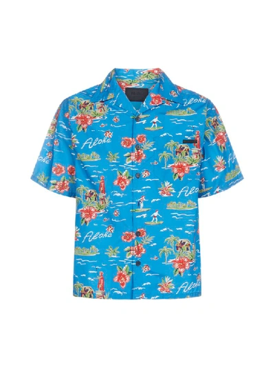 Shop Prada Shirt In Azzurro