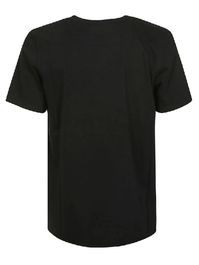 Shop Saint Laurent Logo Cotton T-shirt In Black/natural