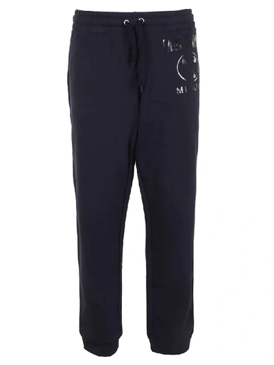 Shop Moschino Trousers In Dark Blue