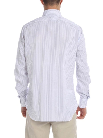 Shop Finamore Cotton Shirt In White