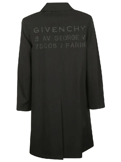 Shop Givenchy Single Breasted Coat In Black