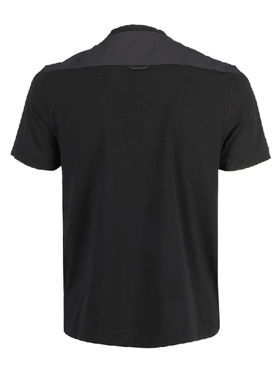 Shop Prada Cotton Stretch T-shirt In Nero+nero