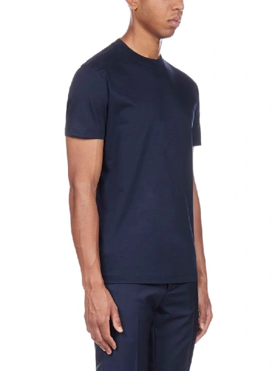 Shop Prada Short Sleeve T-shirt In Navy