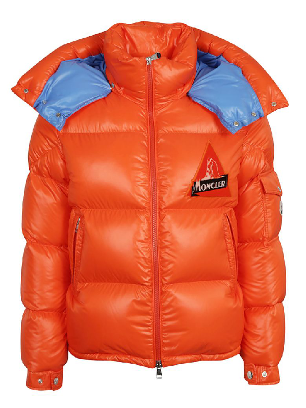 orange moncler coat