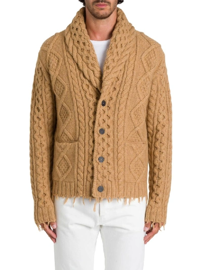 Shop Alanui Fisherman Icon Cardigan In Marrone