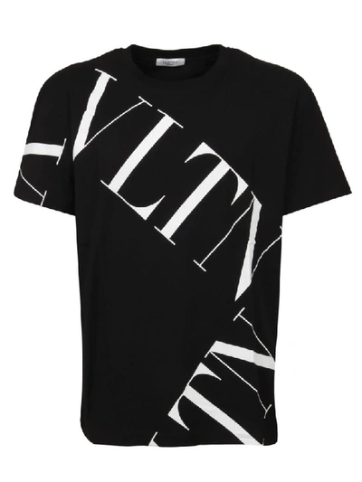 Shop Valentino T-shirt Vltn In Ni Nero Bianco