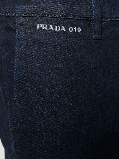 Shop Prada Jeans Dip & Dry In Bleu