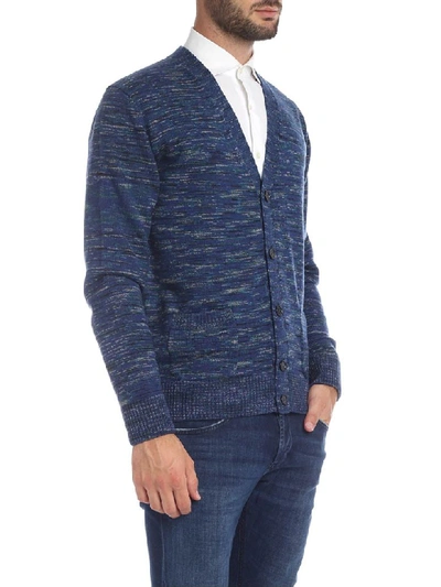 Shop Missoni Wool Cardigan In Blue