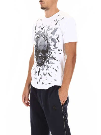 Shop Alexander Mcqueen Shattered Skull T-shirt In White Mix (white)