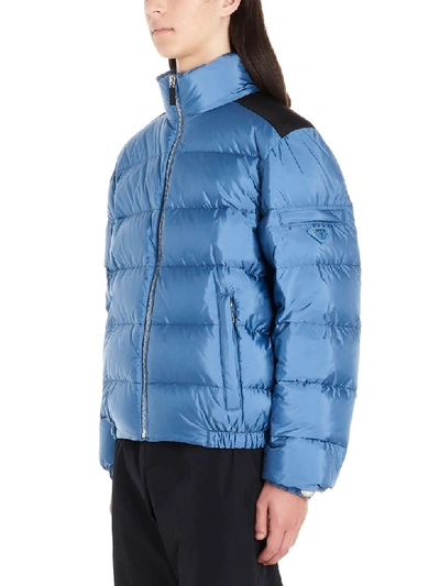 Shop Prada Jacket In Light Blue