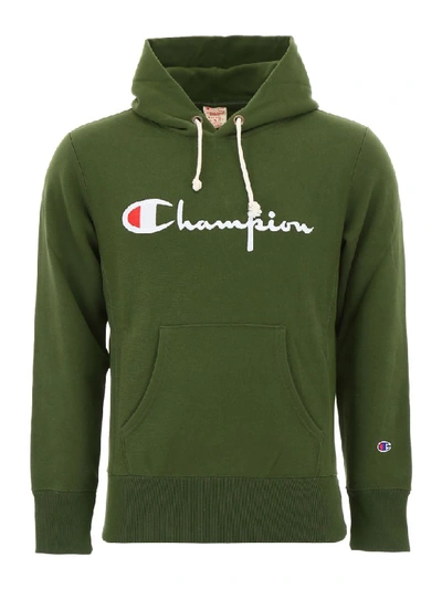Shop Champion Hoodie In Baf (green)