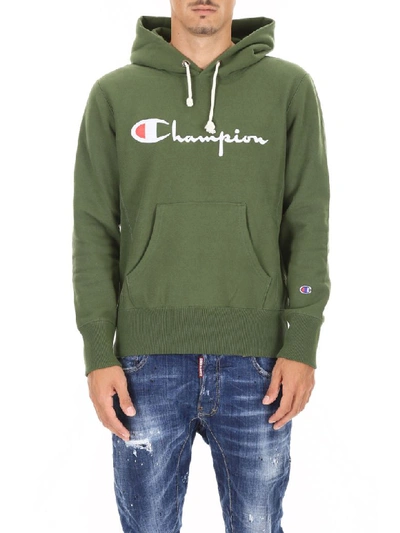 Shop Champion Hoodie In Baf (green)