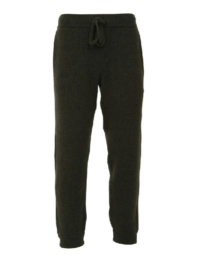 Shop Alanui Trousers In Military Green