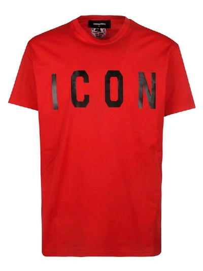 Shop Dsquared2 Icon T-shirt In Red/black
