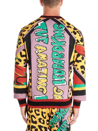 Shop Dolce & Gabbana Hero Leopardo Sweatshirt In Multicolor