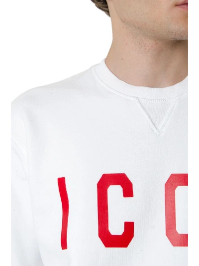 Shop Dsquared2 White Icon Cotton Sweatshirt