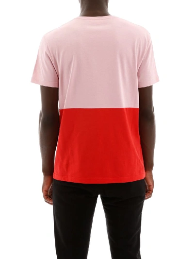 Shop Alexander Mcqueen Bicolor Skull T-shirt In Sugar Pink Mix (pink)