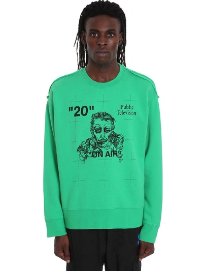 Shop Off-white Mirko Artist Sweatshirt In Green Cotton