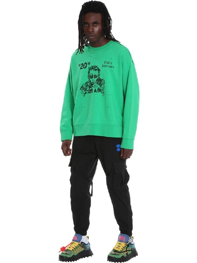 Shop Off-white Mirko Artist Sweatshirt In Green Cotton