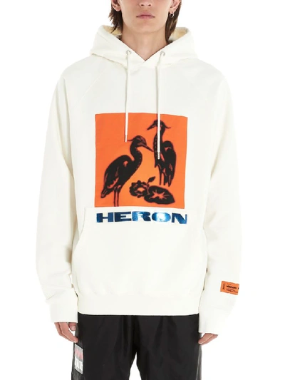 Shop Heron Preston Raglan Hoodie In White