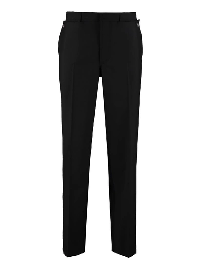 Shop Burberry Wool And Mohair Tailored Trousers In Black