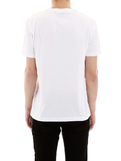 Shop Versace Gv Signature T-shirt In Bianco Nero (white)