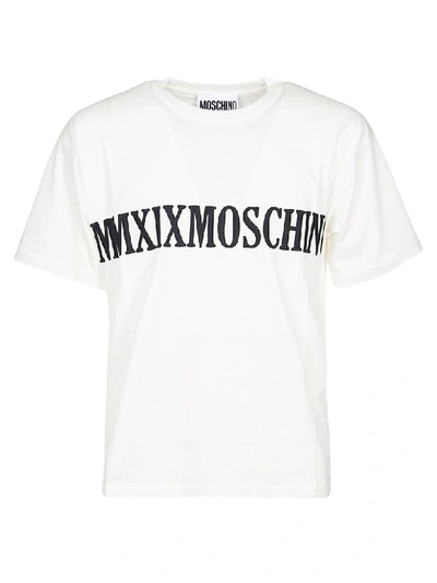 Shop Moschino Mmxix T-shirt In White